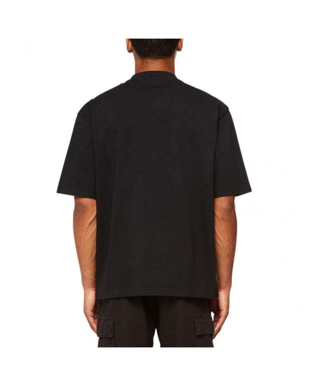 Balenciaga Black Script Logo T-Shirt for men