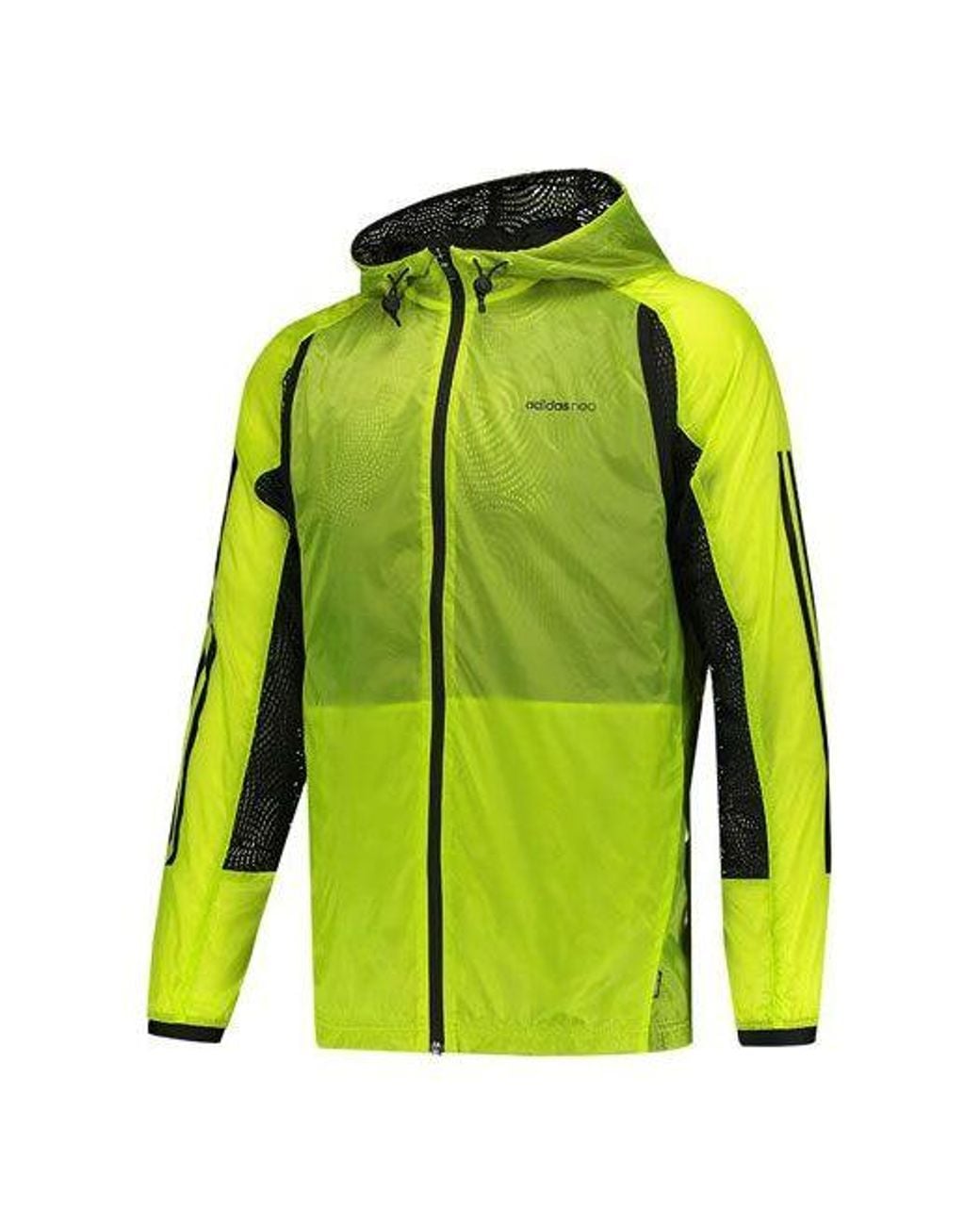 Adidas Green Neo Colorblock Casual Sports Jacket for men