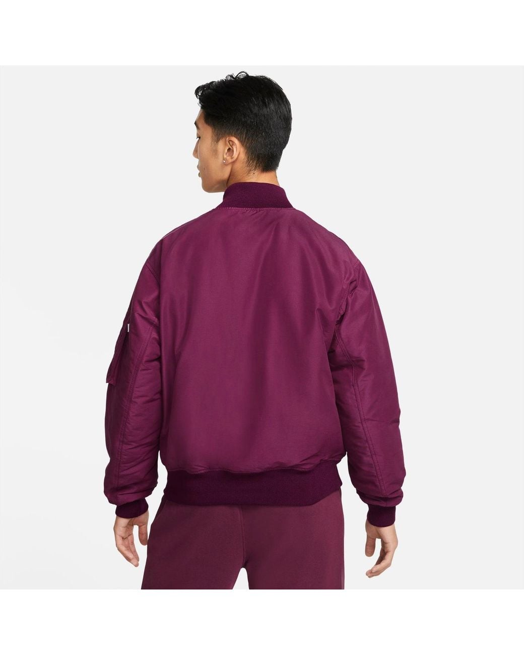 Nike Purple Essentials Statement Ma-1 Jacket for men