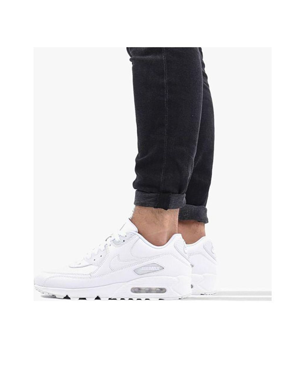 mens white leather air max 90
