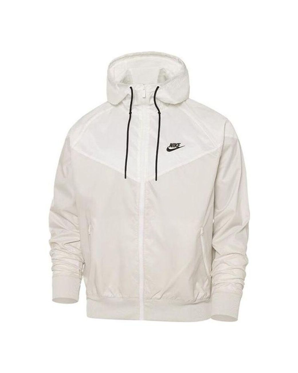white nike windbreaker jacket mens
