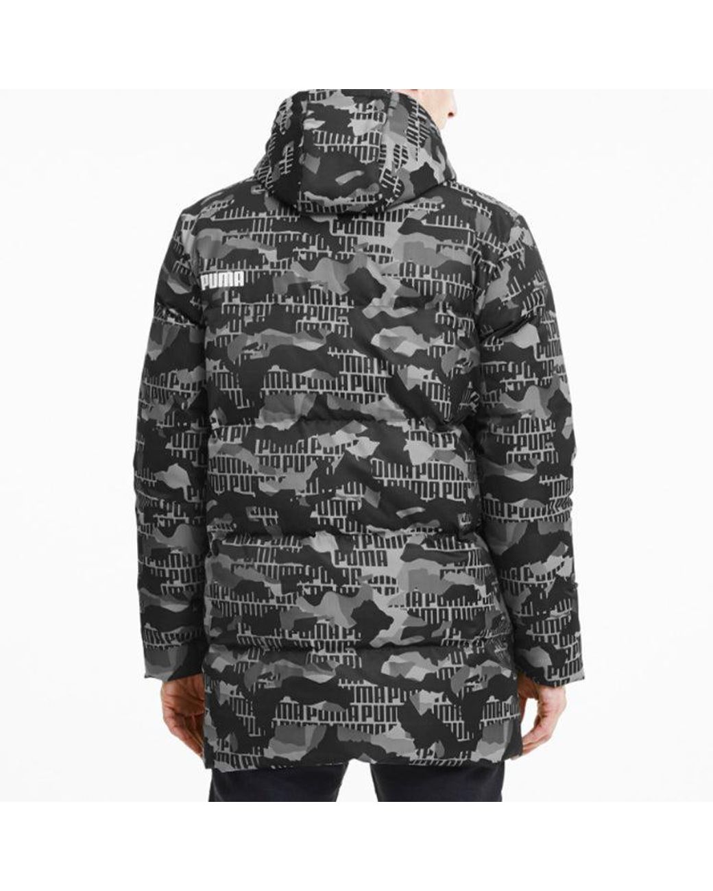 PUMA Black Camo Down Jacket for men