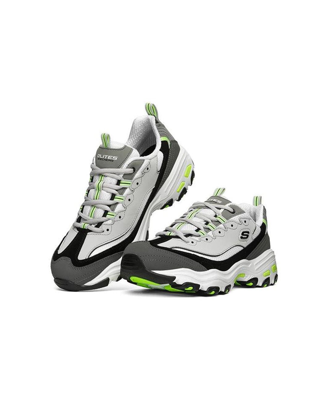 Skechers White D'Lites 1.0 Sport Shoes for men