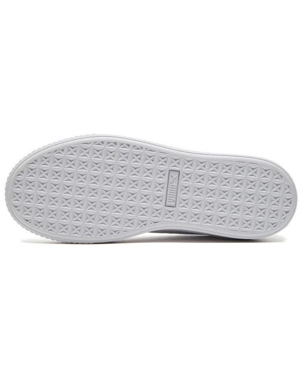 PUMA White (Wmns) Basket Platform Rgh Rose