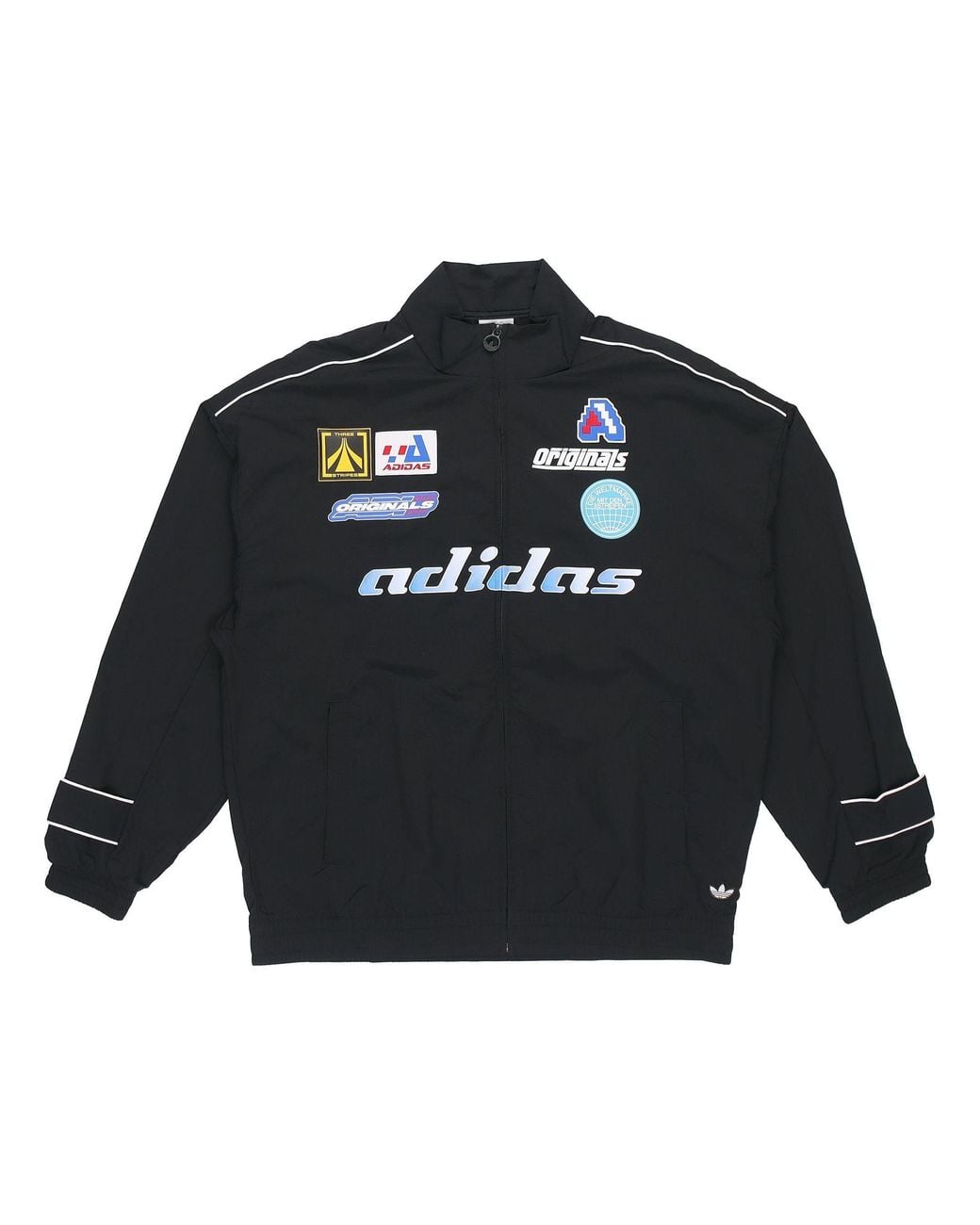 Adidas Blue Originals Tgp Windbreaker Sports Stand Collar Jacket for men