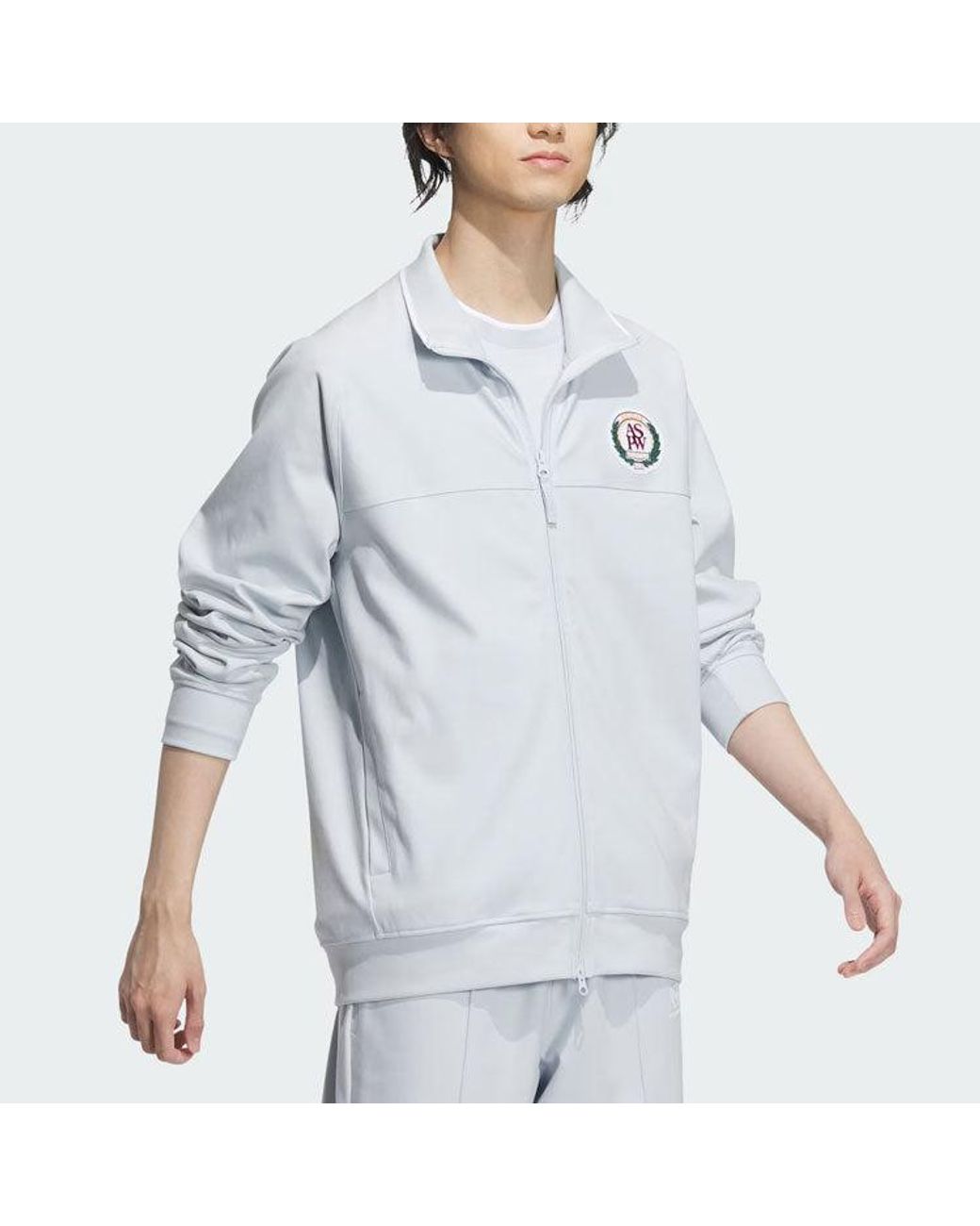 Adidas Blue Verbiage Knit Jacket Asia Sizing for men