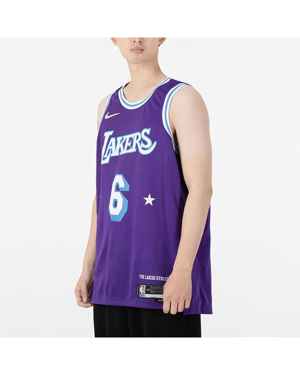 Nike Purple Nba Anthony Davis Los Angeles Lakers 2021/22 City Edition Jersey #3 for men