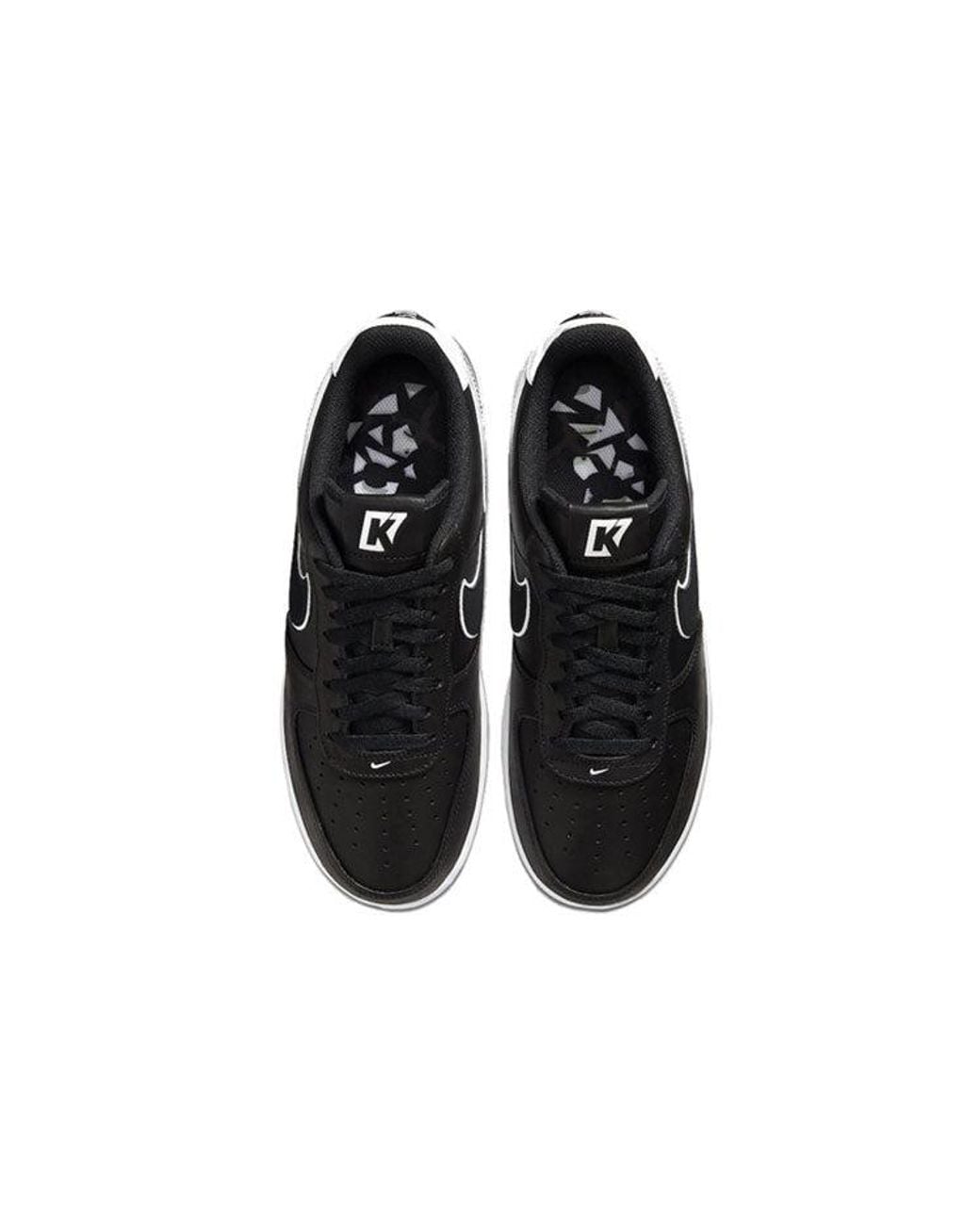 Nike Black Air Force 1 '07 'Embroidered Swoosh for men