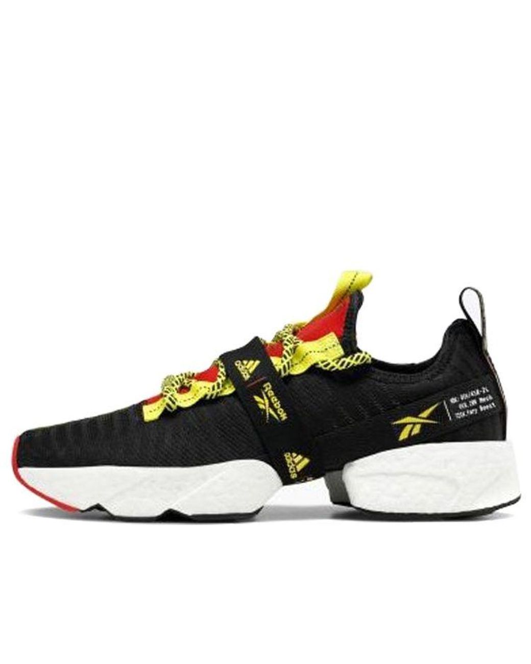 Reebok Black Sole Fury X Boost 'Hyper' for men