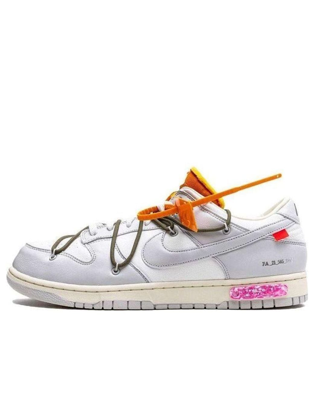 Nike White X Off- Dunk Low 'Lot 22 Of 50' for men