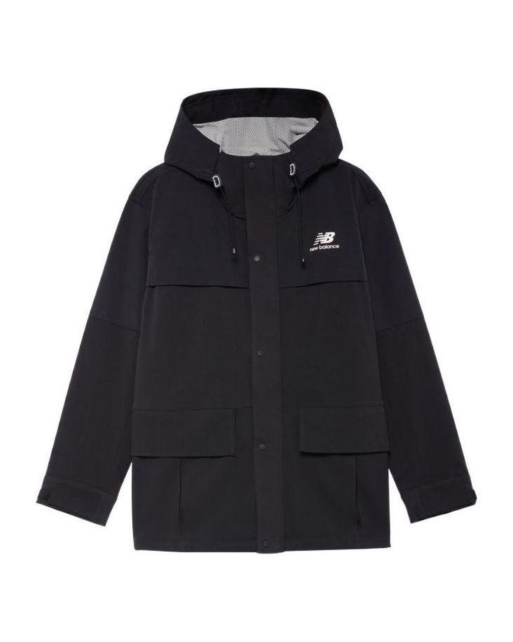 New Balance Blue Hooded Mid Down Jacket for men