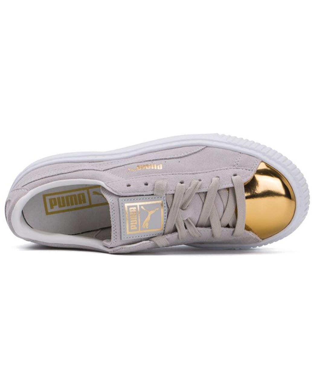 PUMA White (Wmns) Suede Platform
