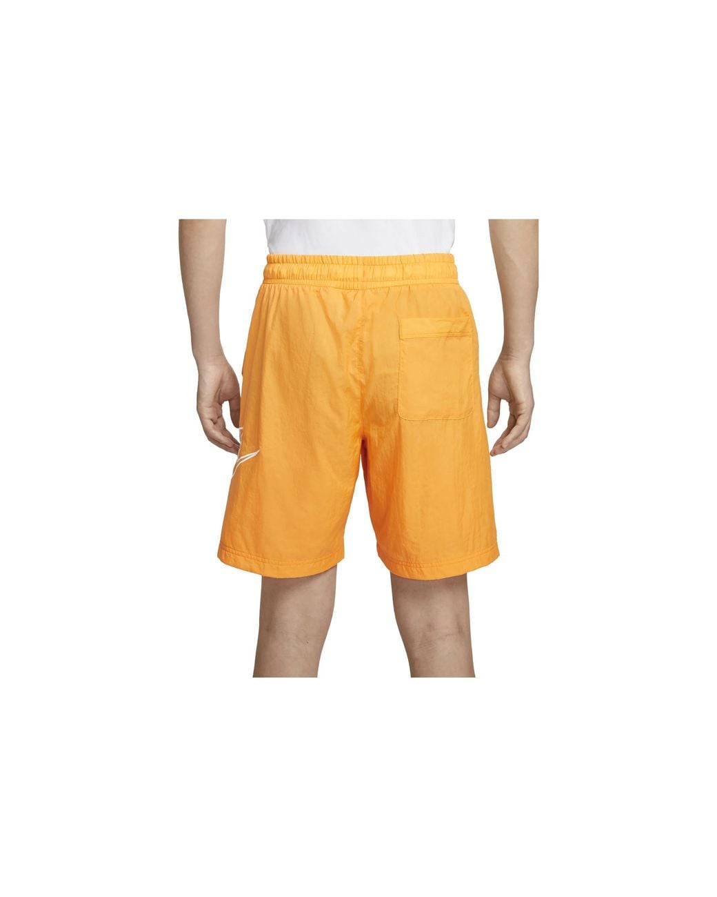 Nike Orange Sportswear Alumni Logo Shorts for men