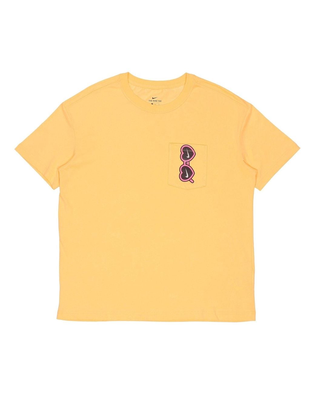 Nike Yellow (Wmns) Sportswear Love Sunglasses Printing Pocket Short Sleeve Washed