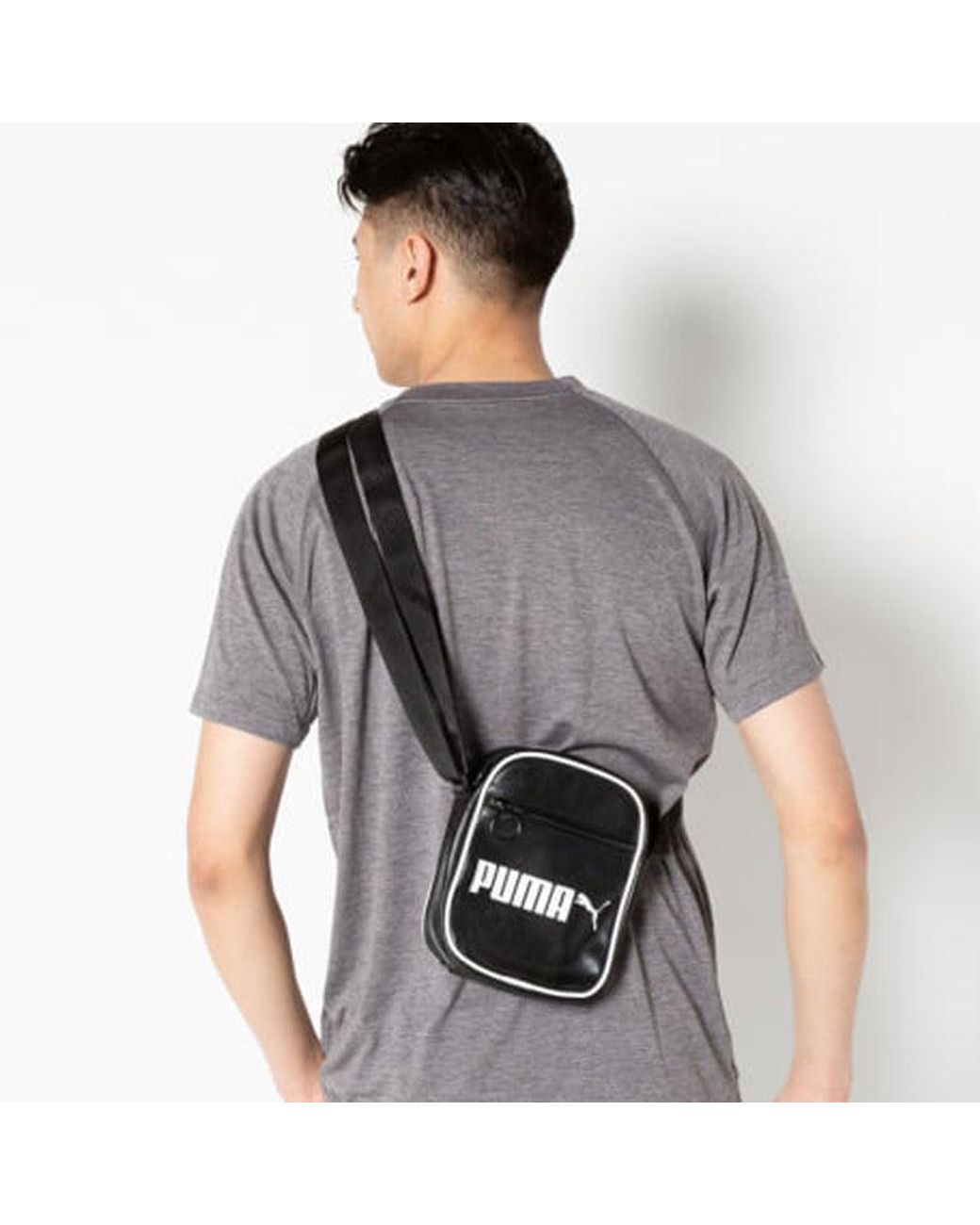 PUMA Black Campus Portable Retro Bag for men