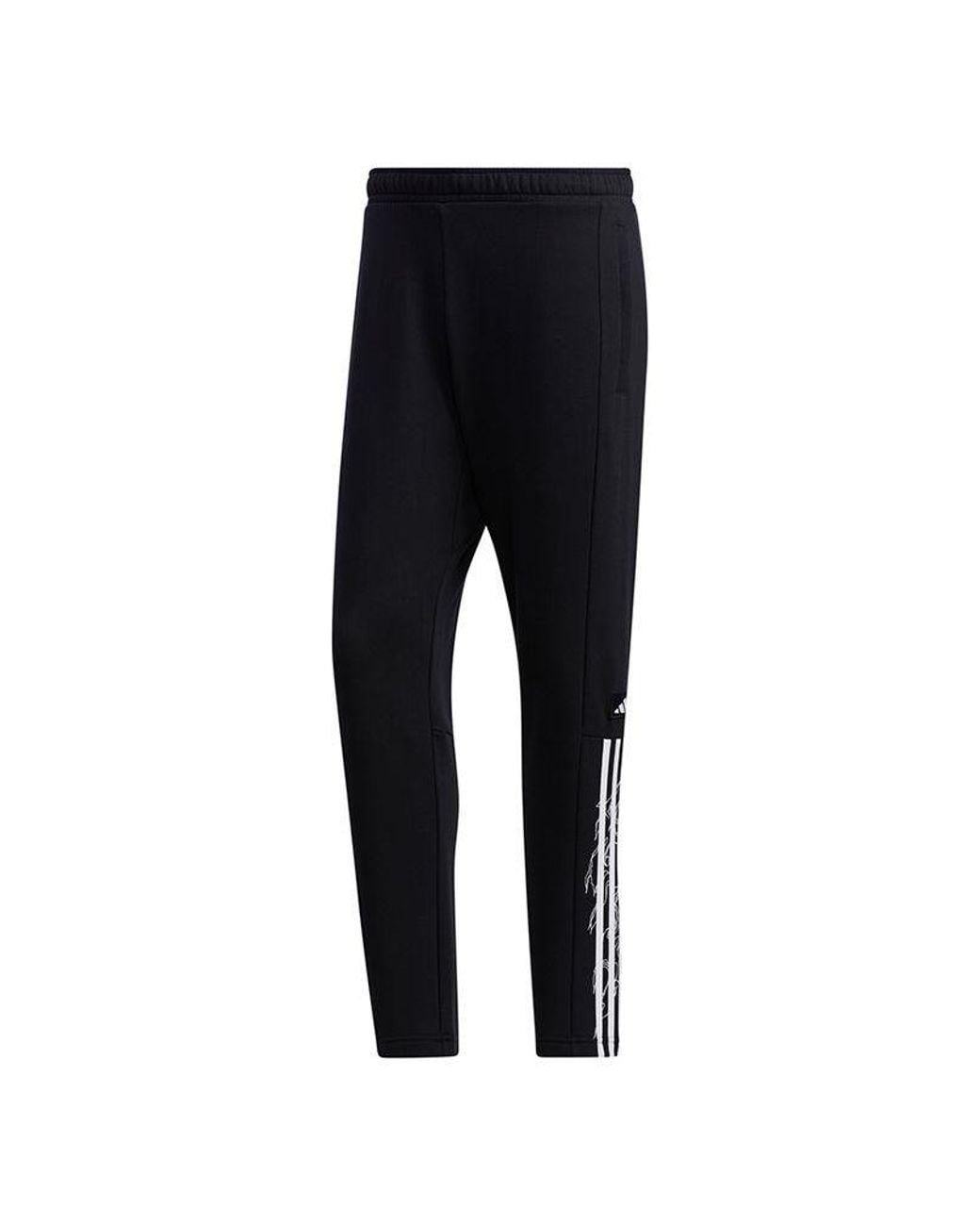 Adidas Black Ub Pnt Wv Deco Logo Printing Training Running Casual Sports Pants for men