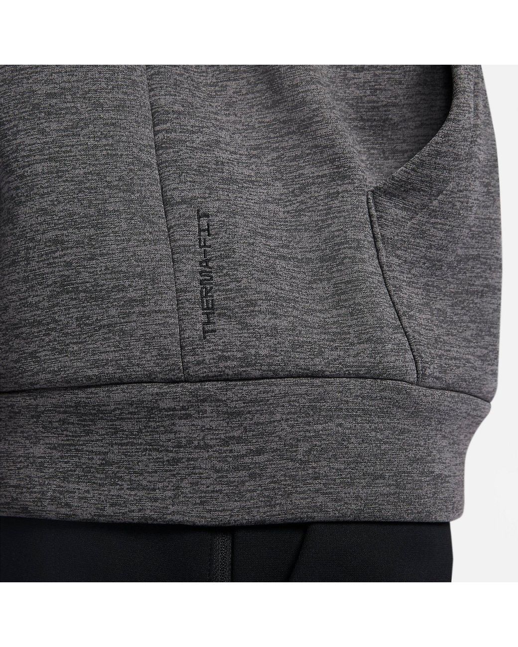 Nike Gray Therma-Fit Hoodie Pullover for men