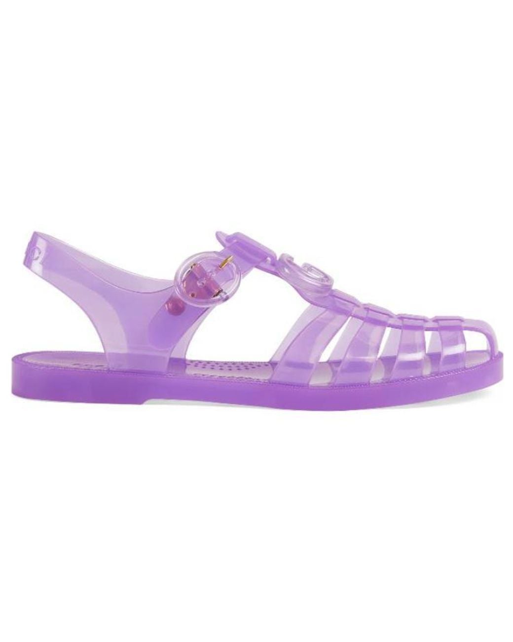 Gucci Purple (Wmns) Embossed Flat Sandals