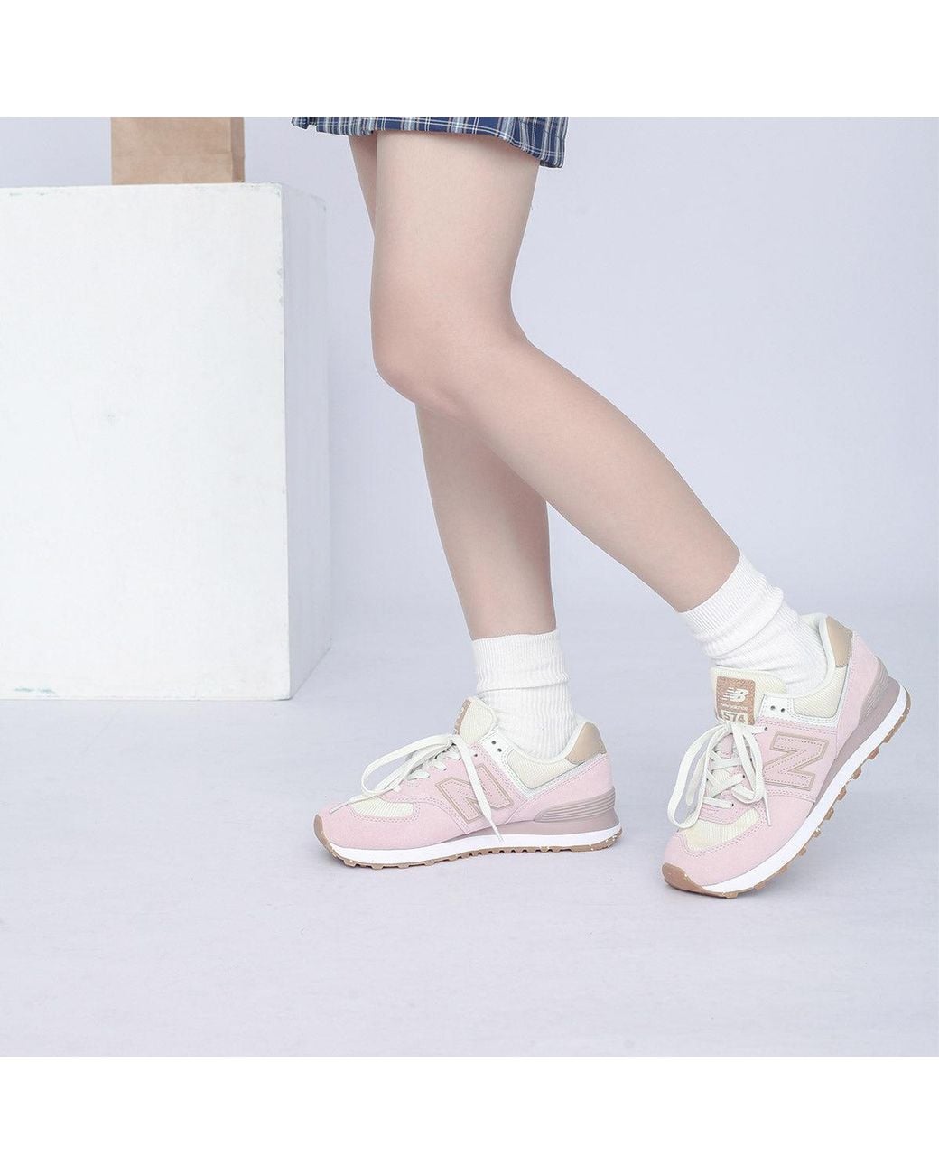 New Balance Gray (Wmns) 574 'Space Angora'