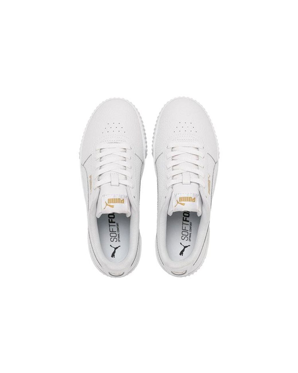 PUMA White Carina Lux Trainers