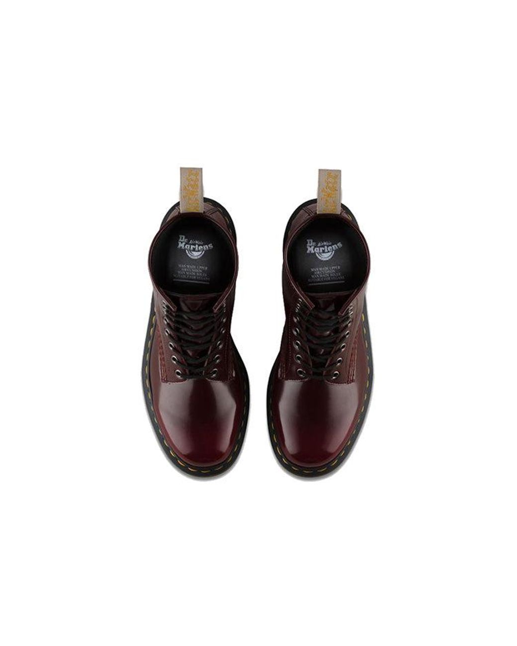 Dr. Martens Brown 10 Martin Boots Cherry Red for men