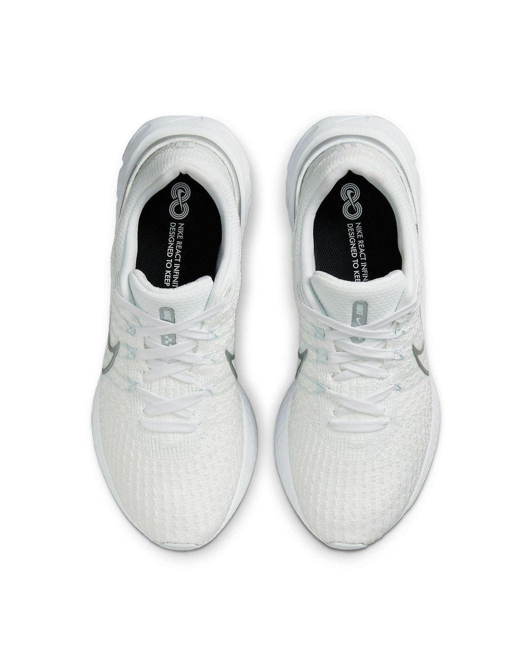Nike White (Wmns) React Infinity Run Flyknit 3 Metallic'