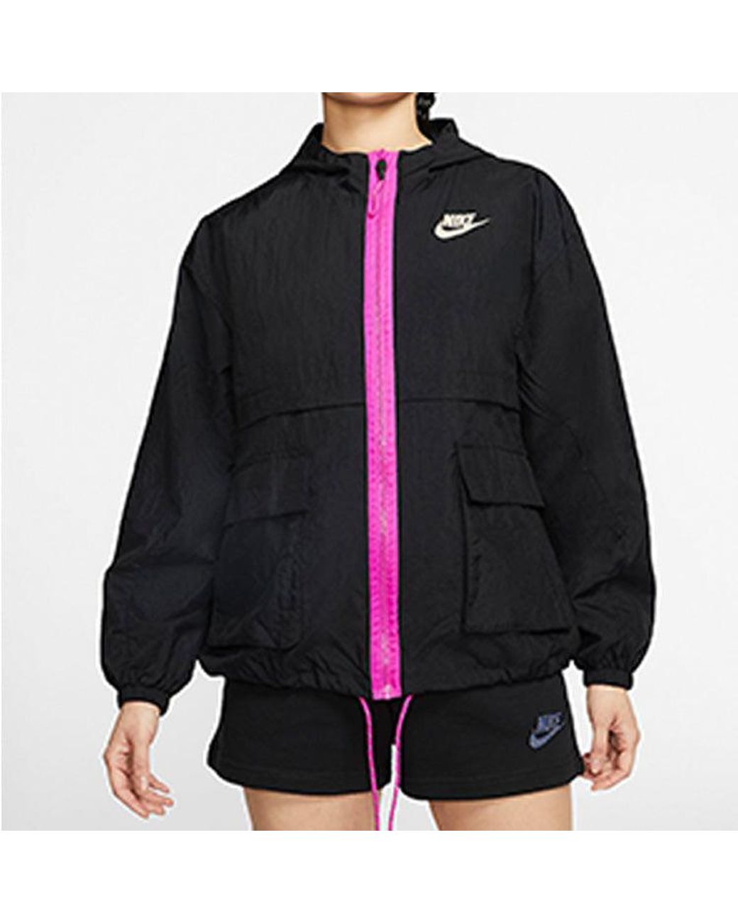 Nike Blue (Wmns) As W Sportswear Icn Clsh Jkt Jacket Wvn