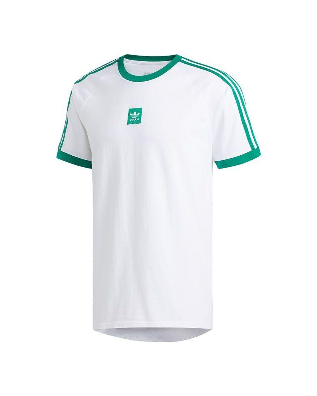 Adidas Blue Originals Printing Casual Sports Round Neck Short Sleeve for men