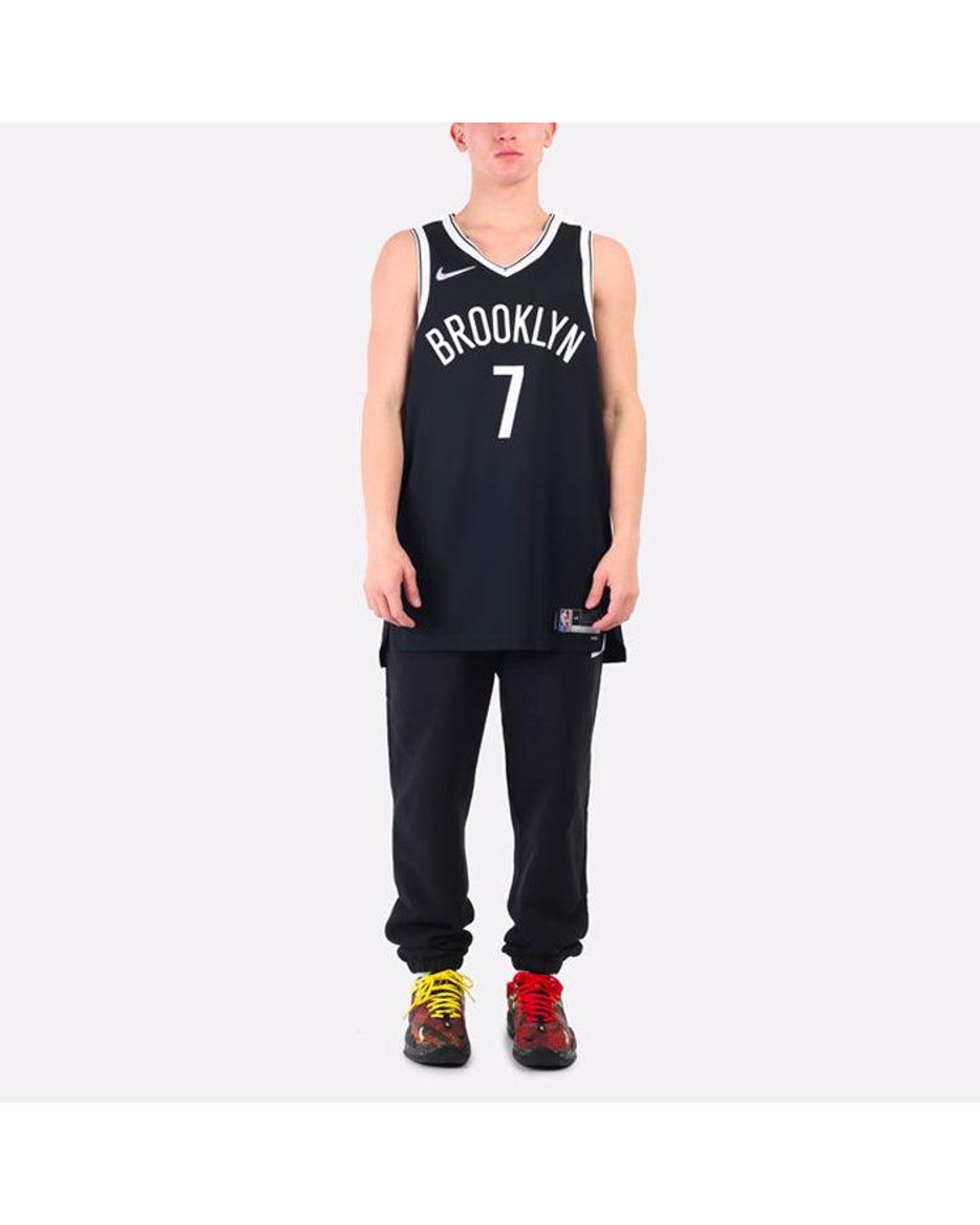 Nike Black Brooklyn Nets 2020 Icon Edition Authentic Jersey 'Kevin Durant 7' Cw3436-012 for men