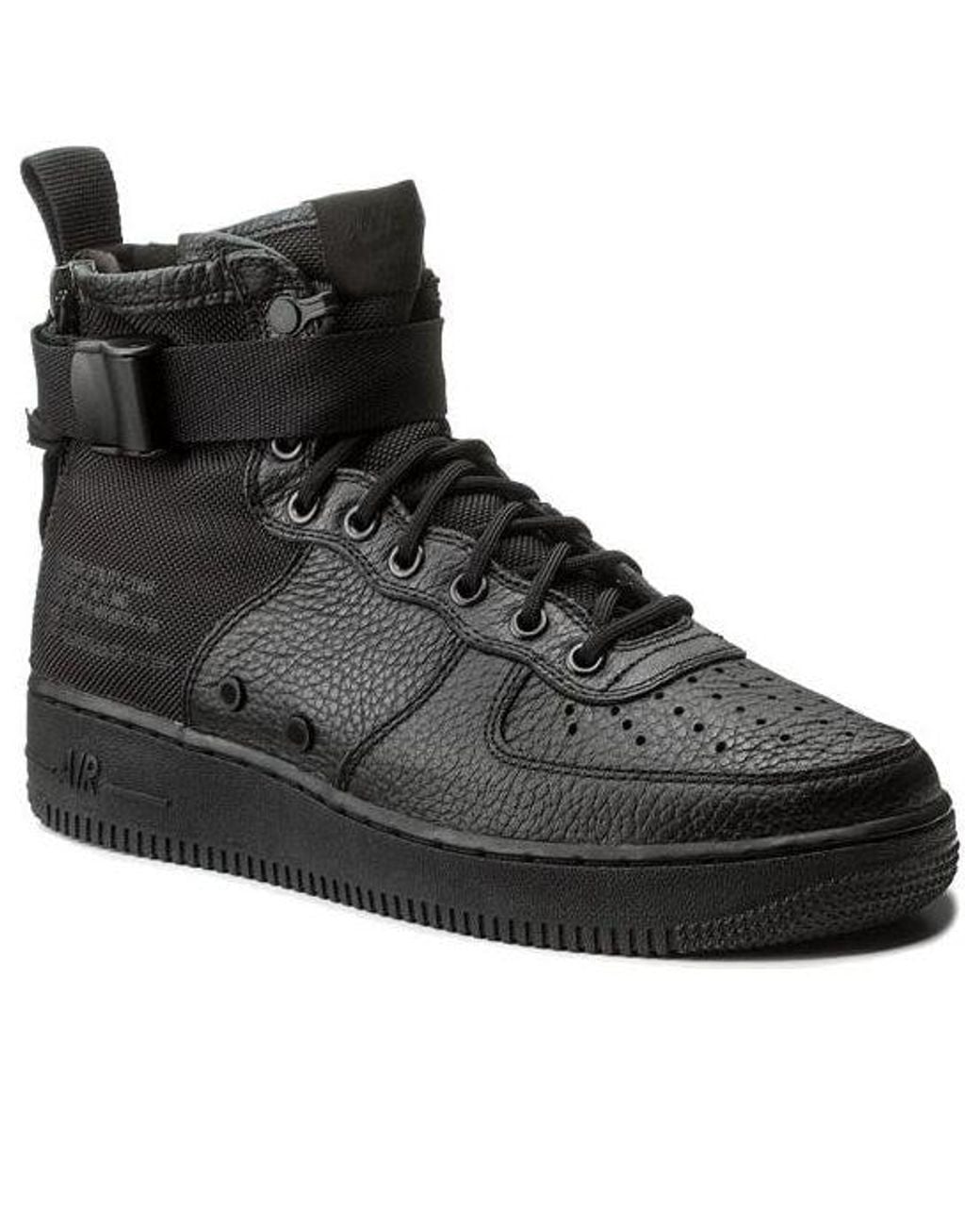 Nike Black Sf Air Force 1 Mid Shoe for men