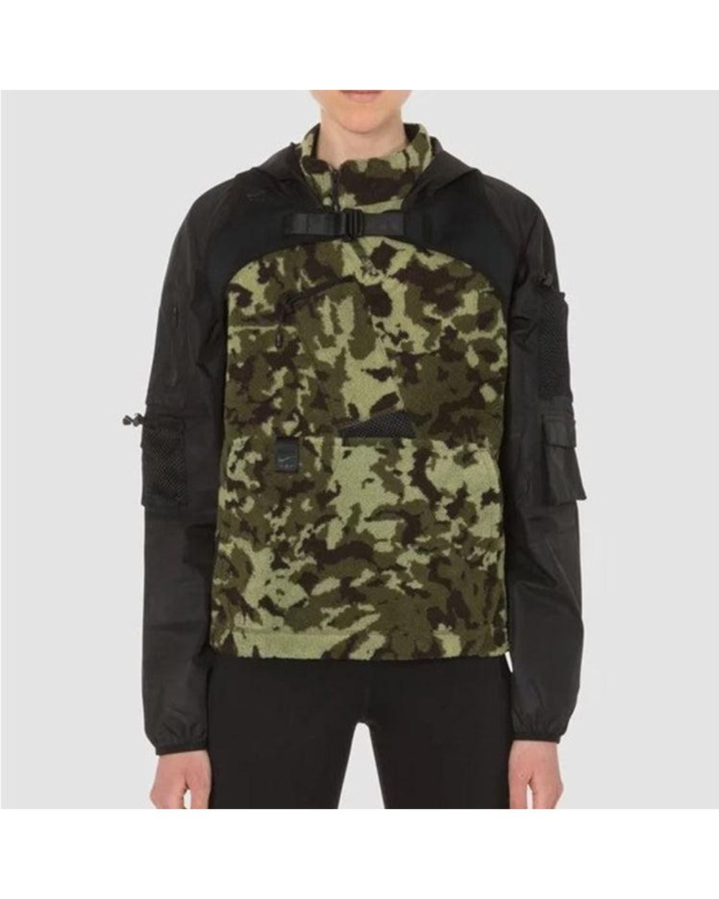 Nike Green (Wmns) Lab Hooded Top Camo'