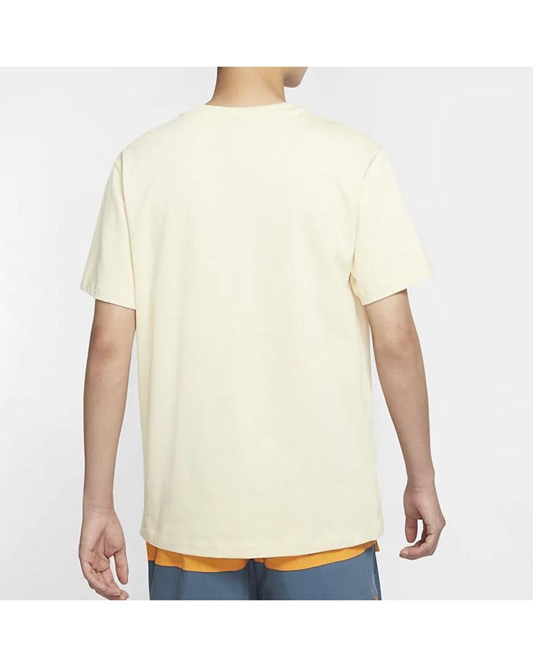Nike White Sportswear Zipper Pocket Design Short Sleeve for men