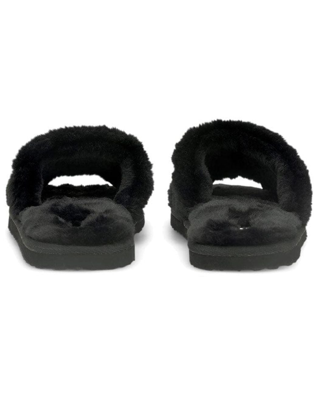 PUMA Black Fluff Slides