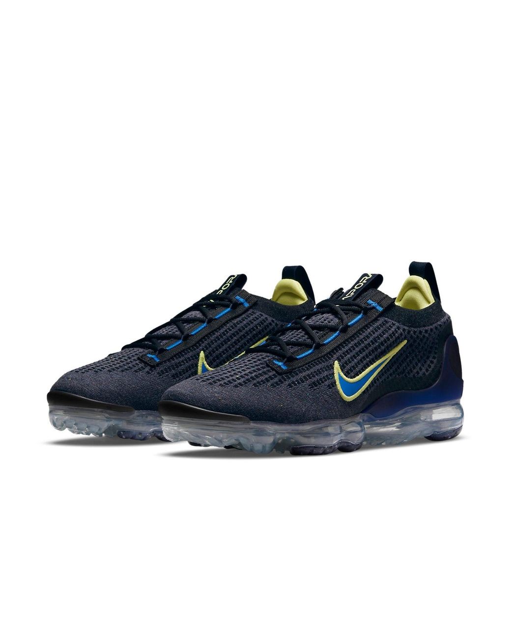 Nike Blue Air Vapormax 2021 Flyknit 'Obsidian Light Lemon Twist' for men
