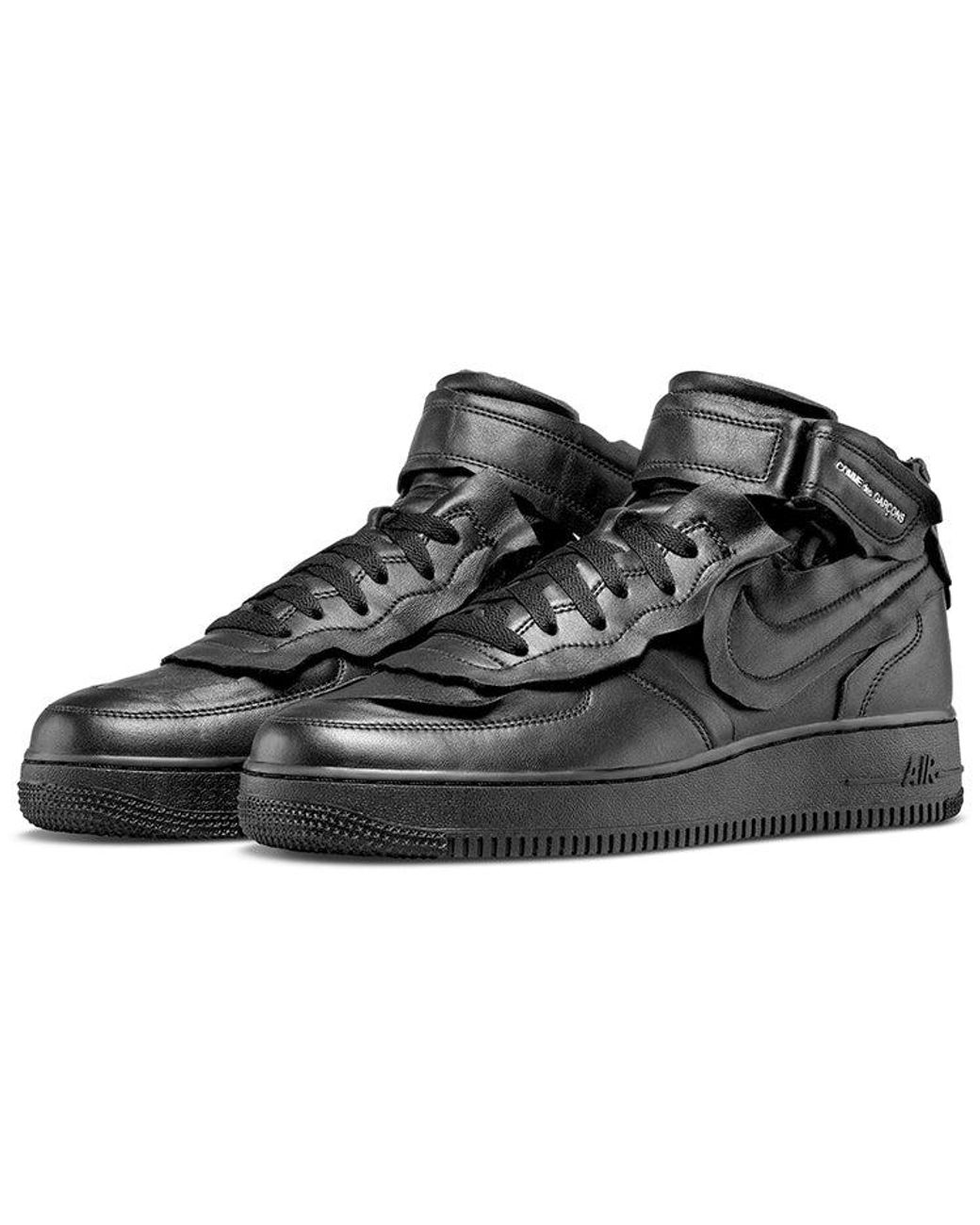 Nike X Comme Des Garcons Air Force 1 Mid 'Triple' in Black for Men