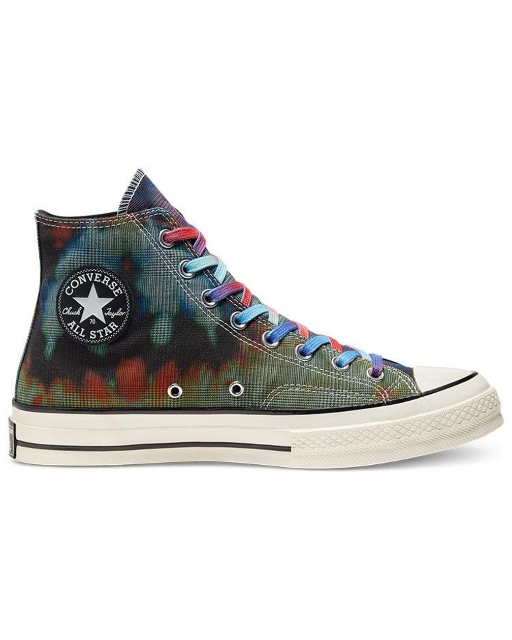Converse Blue Chuck 70 High 'Tie Dye Plaid' for men