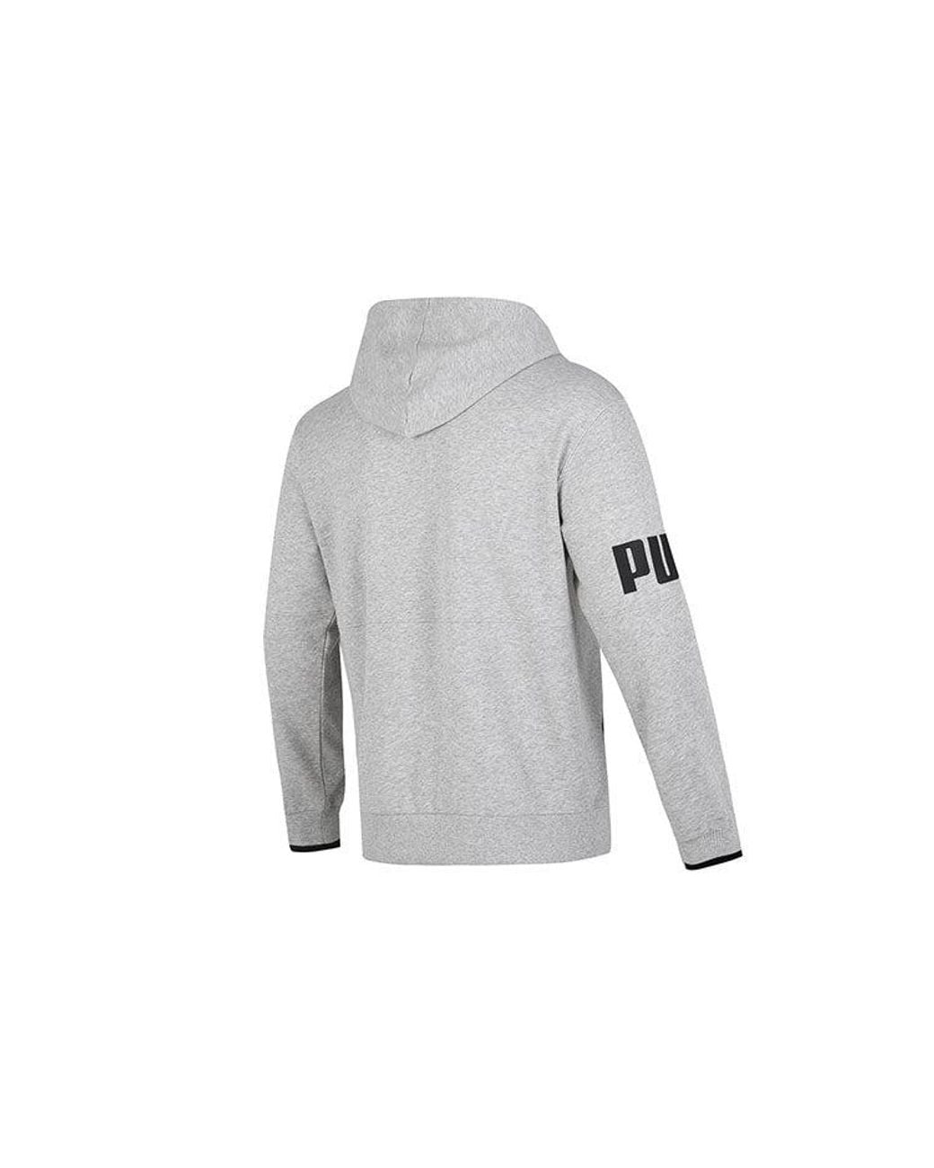 PUMA Gray Power Training Hoodie for men