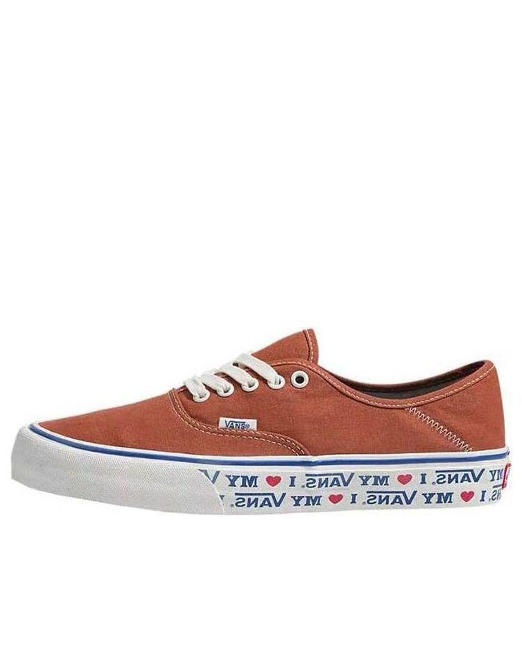 Vans Red Authentic Sf 'Salt Wash' for men