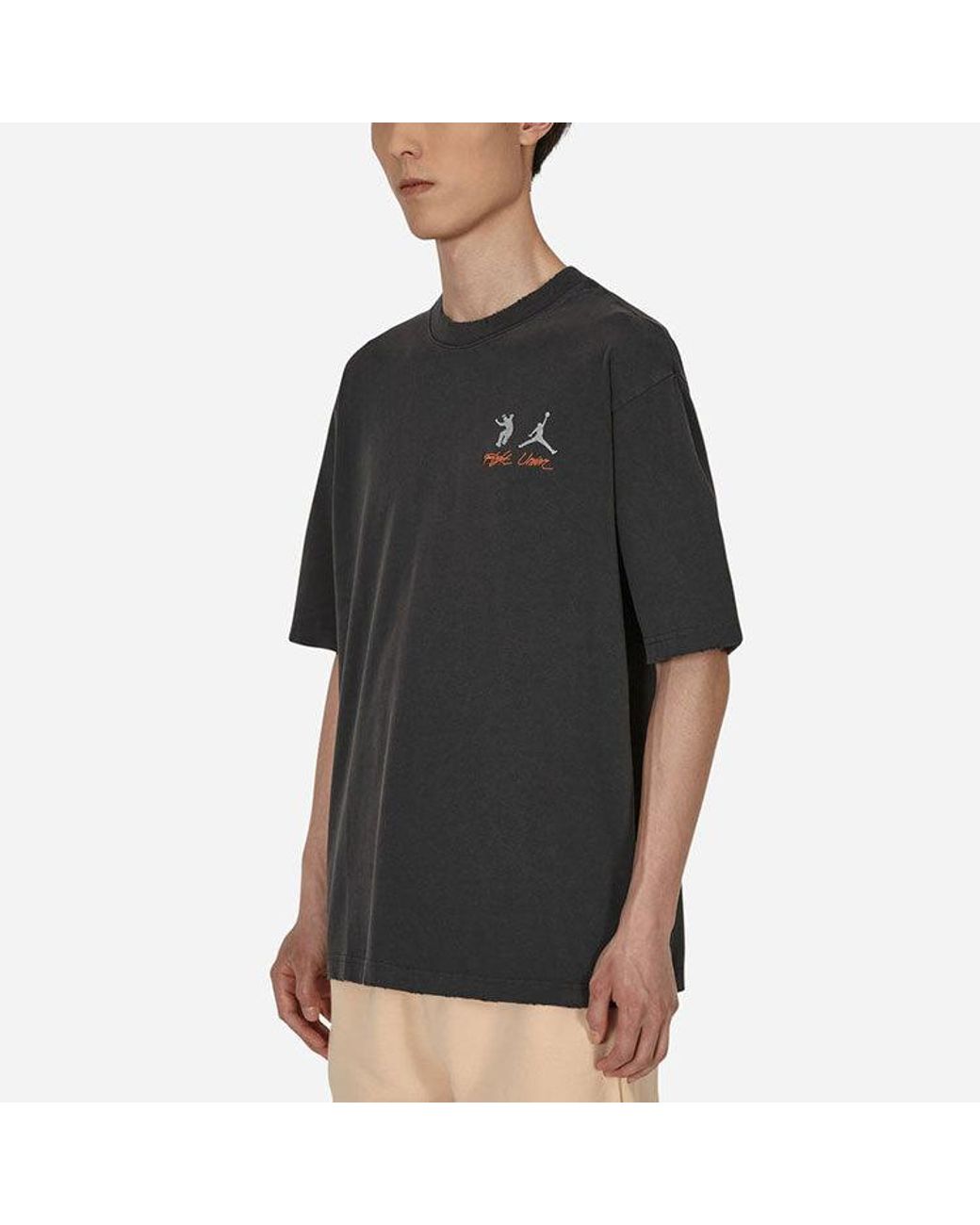 Nike Black X Union Crossover Solid Color Breathable Logo Round Neck Short Sleeve Us Edition for men