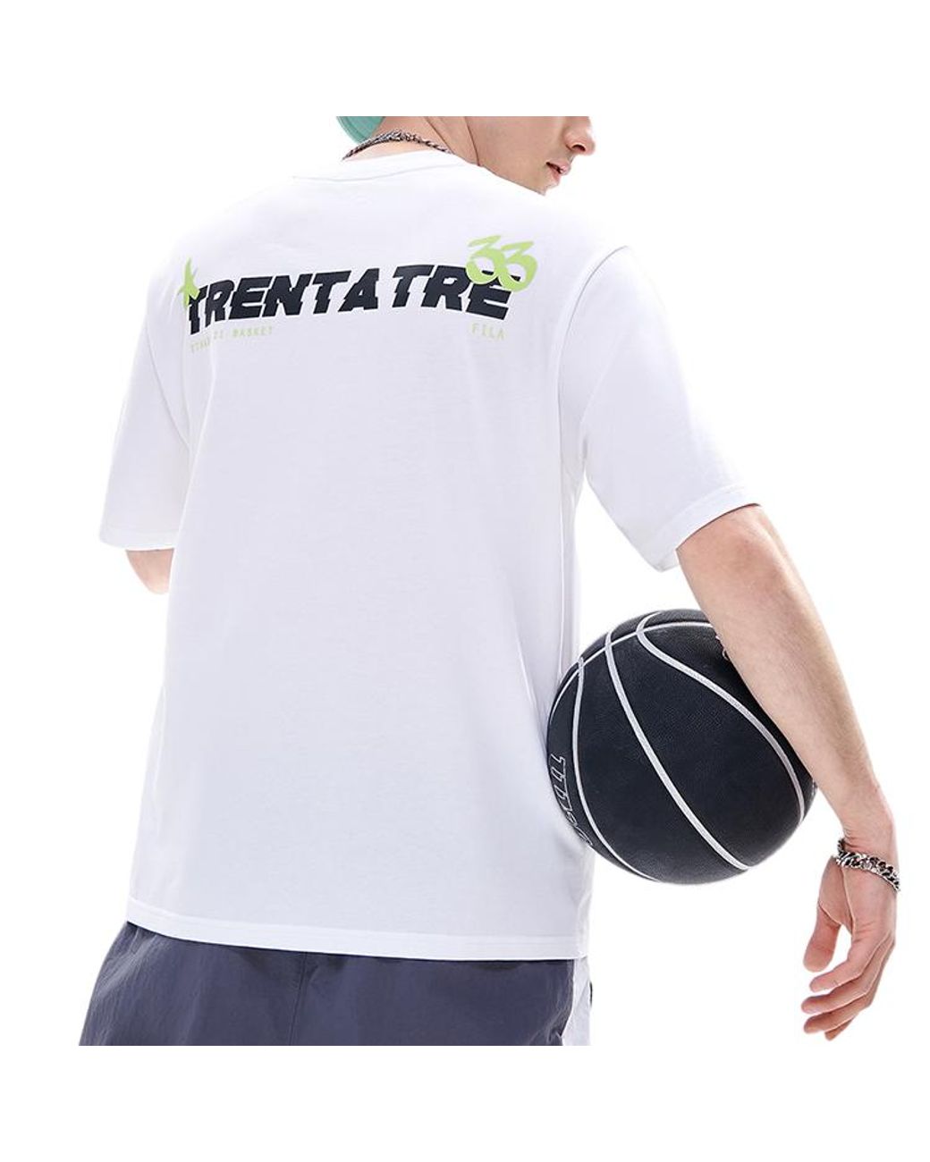 Fila White Basketball Tee for men