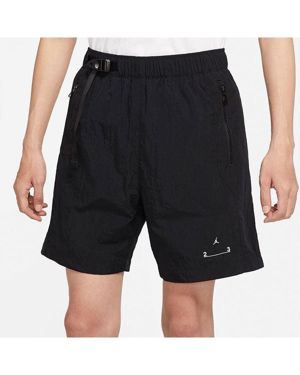 Nike Black Solid Color Logo Woven Casual Shorts for men