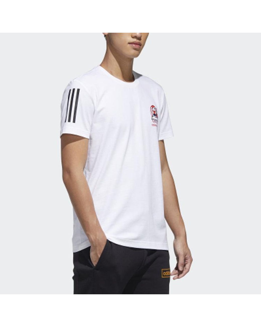 Adidas White Neo M Gk Tee1 Casual 2020 Round Neck for men