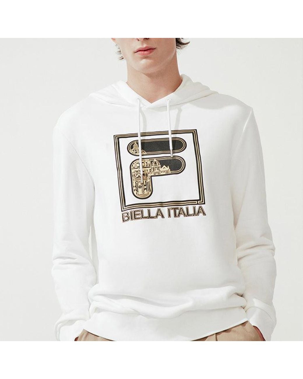 Fila White Logo Pattern Printing Drawstring for men