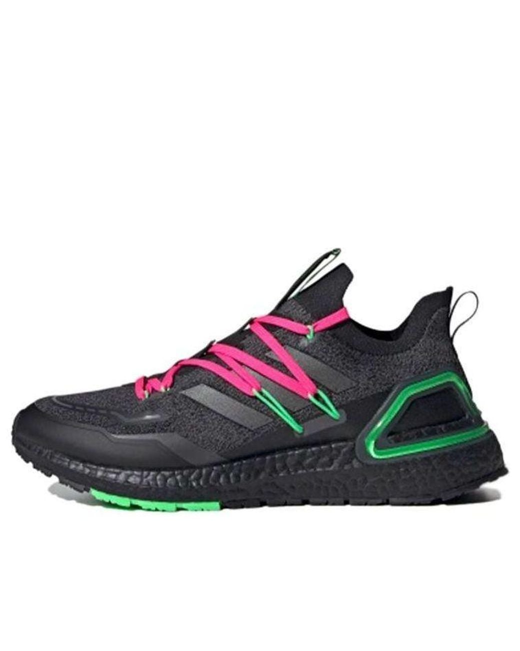 Adidas Black Ultra Boost 20 Explorer 'Night Metallic Lime' for men