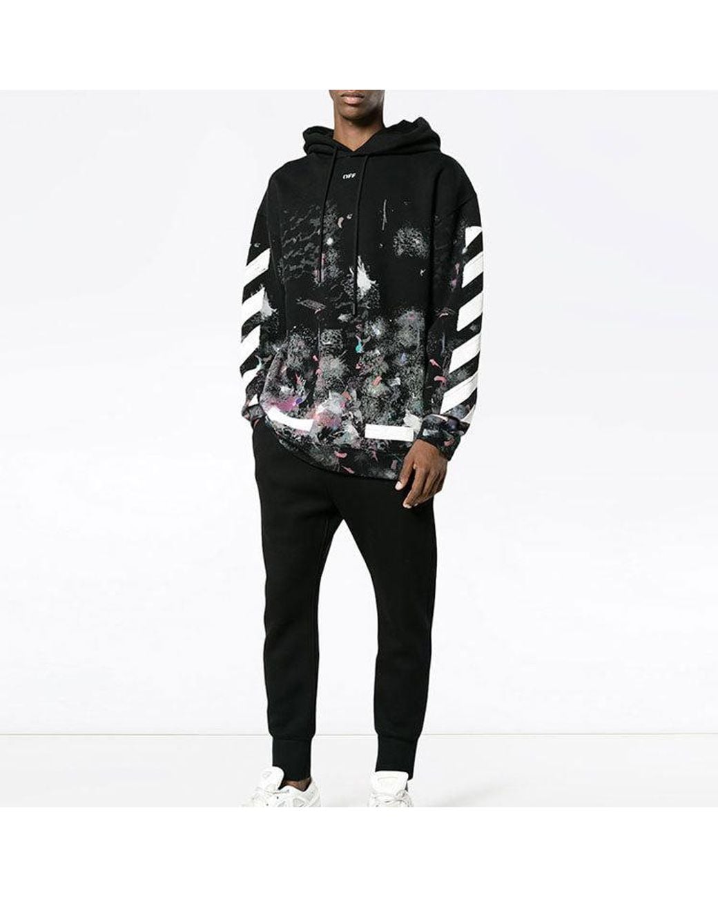 Off-White c/o Virgil Abloh Black Diagonal Stripes Logo Sweater for men