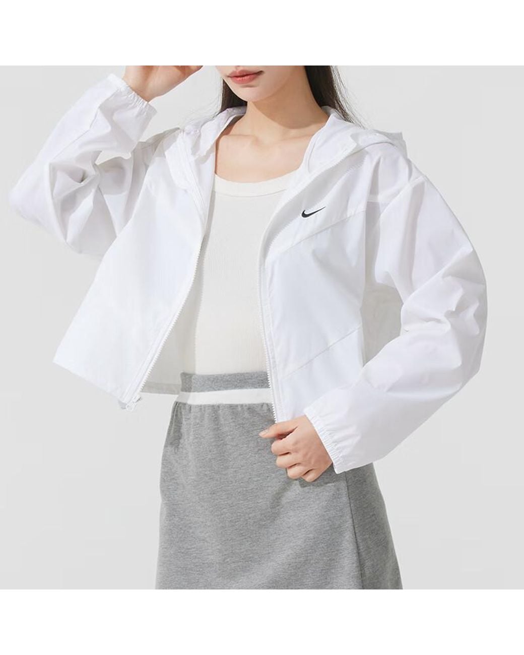 Adidas White (Wmns) Nike Sportswear Windrunner Asia Sizing