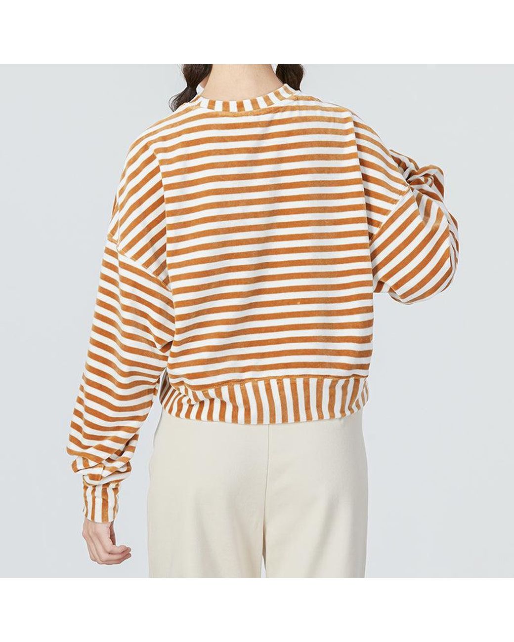 PUMA White Striped Knitted Sweater