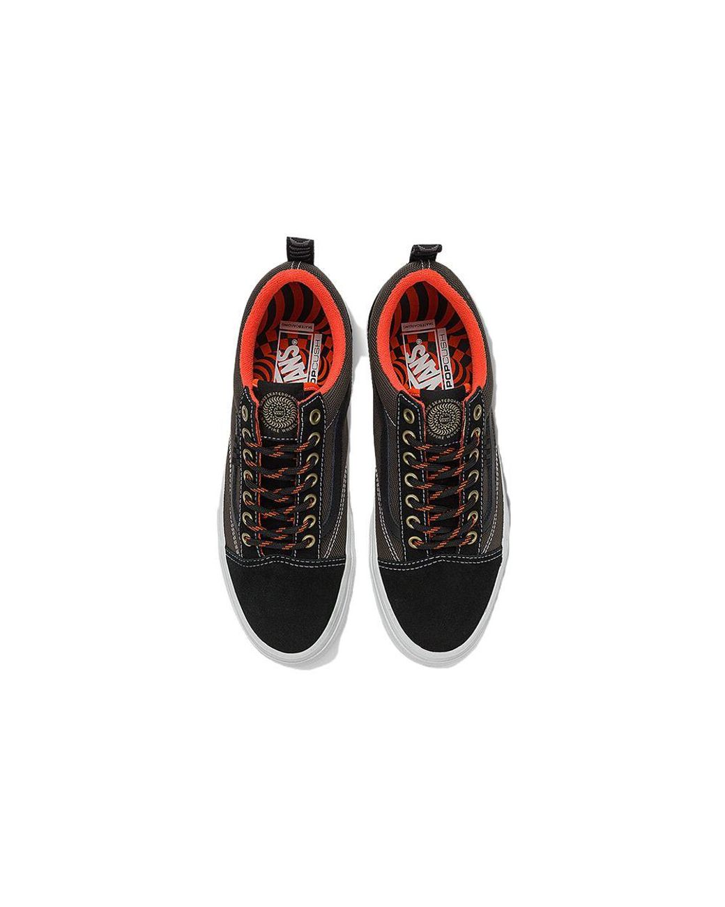 Vans Brown Old Skool X Spitfire Skate Shoes Flame' for men