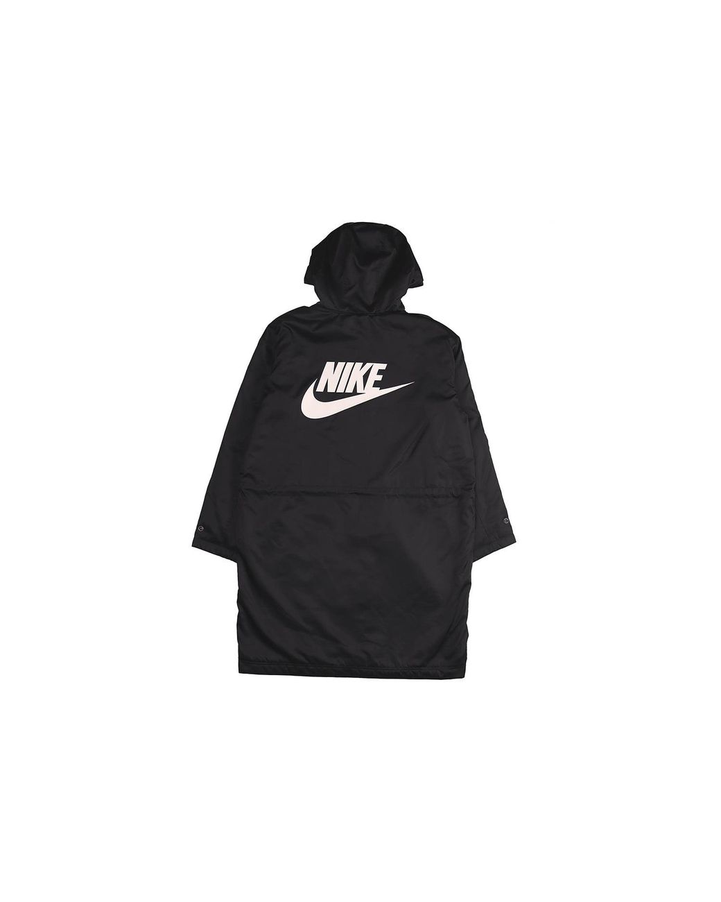 Nike Black Alphabet Logo Hooded Padded Jacket for men
