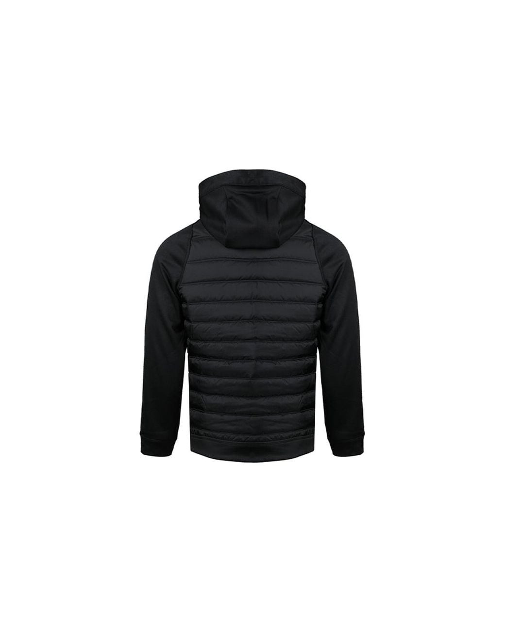 Nike Black Stay Warm Solid Color Sports Training Hooded Padded Jacket for men